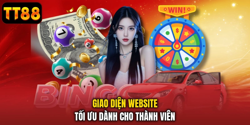 Giao diện website tối ưu dành cho thành viên